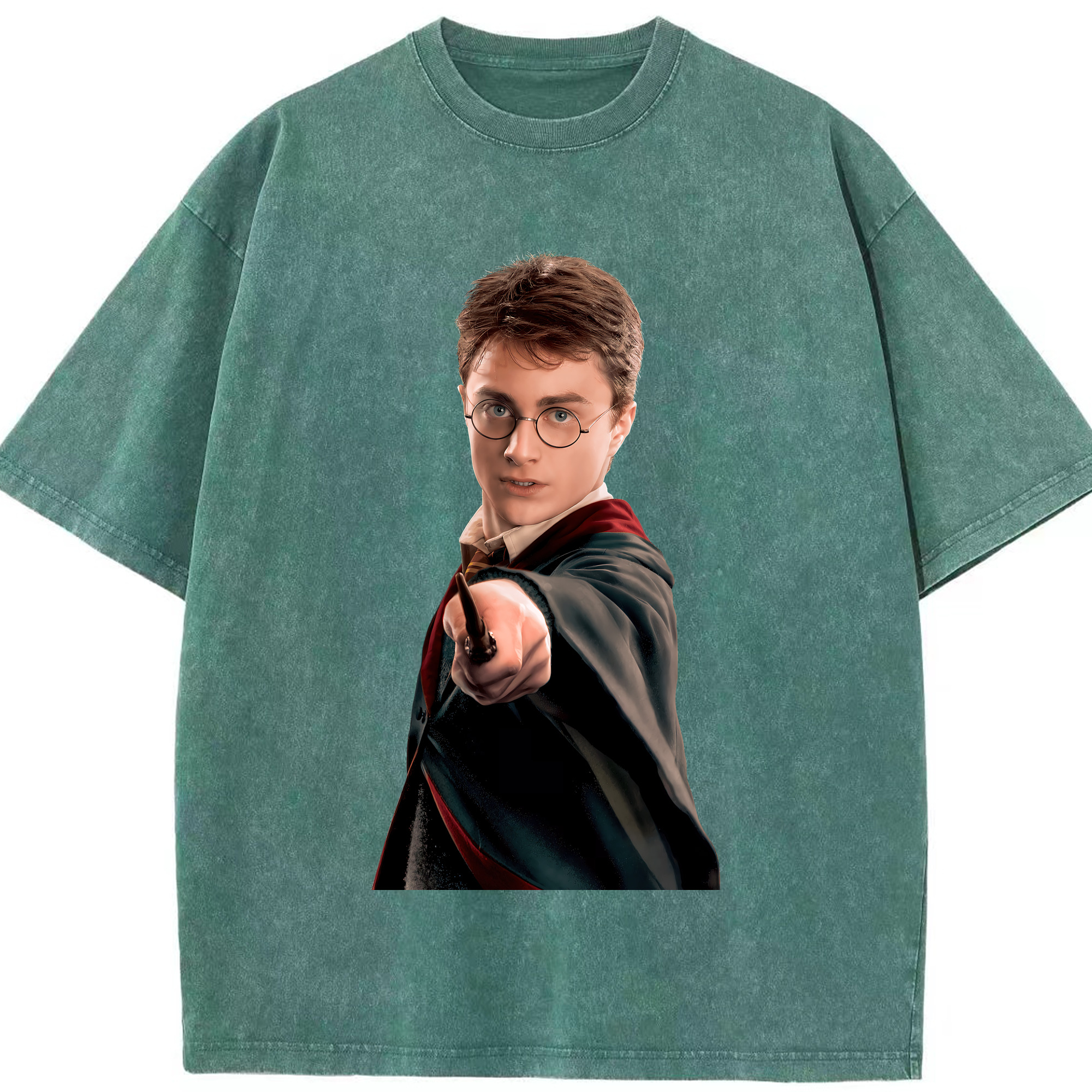 （画像用） Harry Potter ハリー・ポッターシリーズ 綿100% ヴィンテージ風 半袖Tシャツ（フロントプリント）